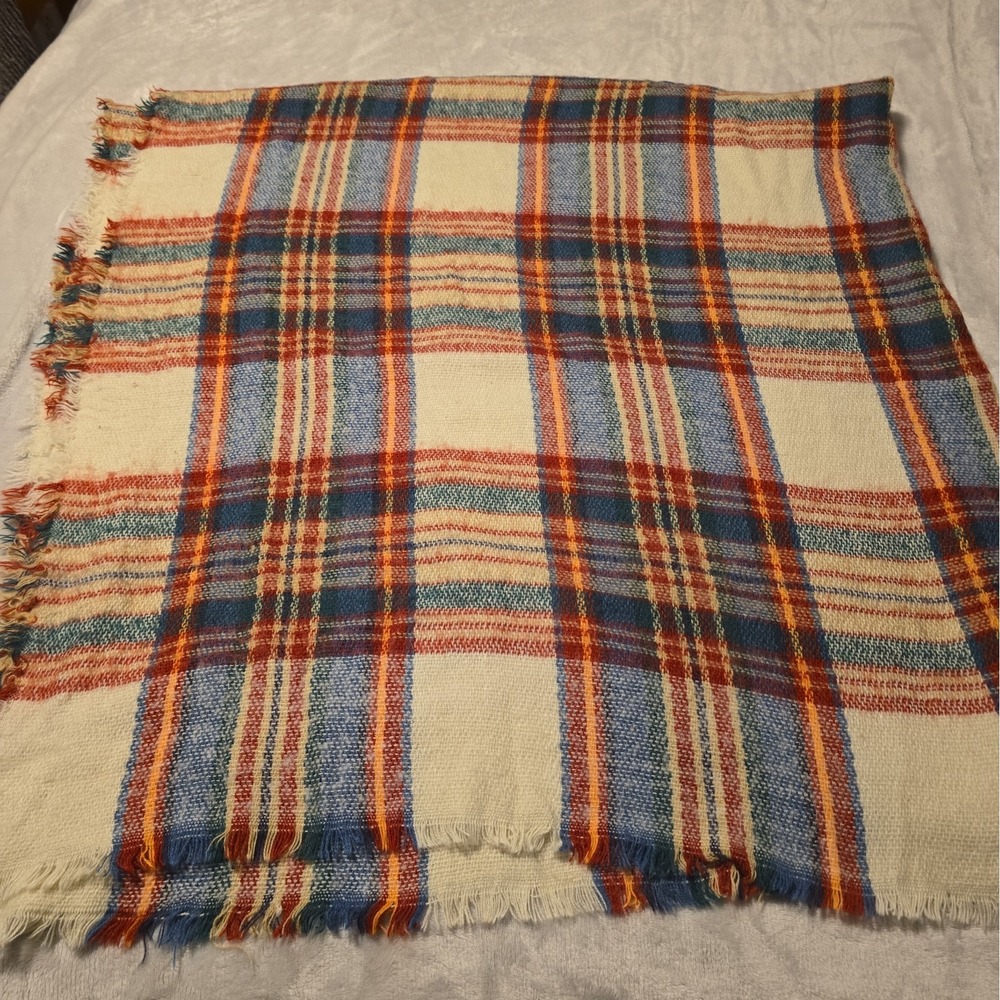 Women Long Blanket Oversized Tartan Scarf Wrap Shawl Plaid Cozy Checked 52" Sq.